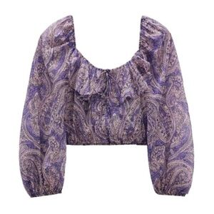 Zara Purple Paisley Women's Top
